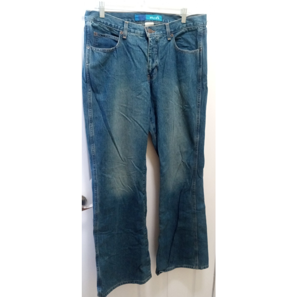 VTG Delia's Womens Flare Bell Bottom Jeans Sz 15 Blue Retro Hippie Festival NWT